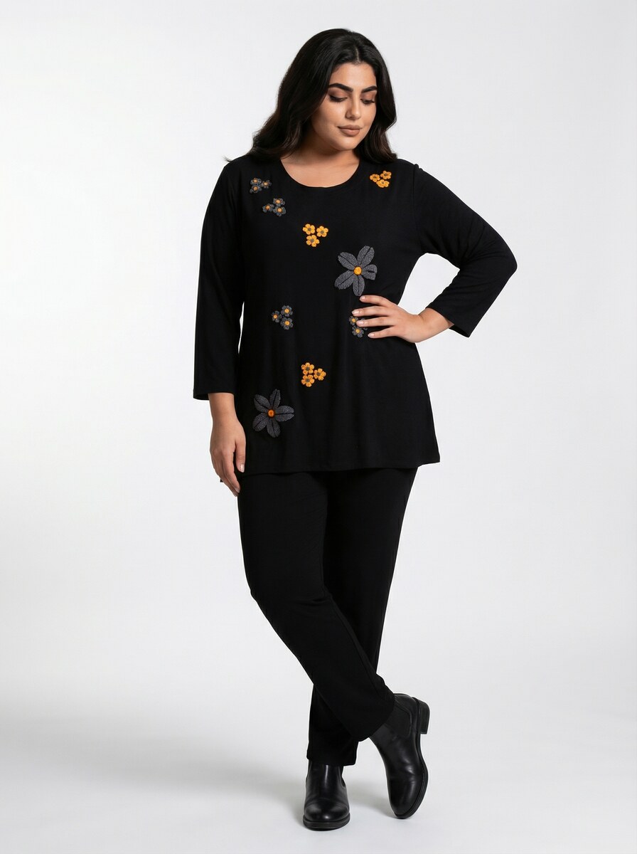 Tunic KJ1413Bun black Tunic KJ1413Bun black